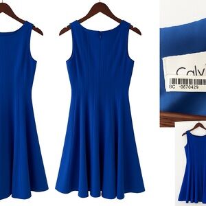 Calvin Klein Royal Blue A-Line Dress